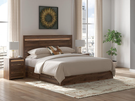 Janfyn King Panel Bed with 2 Sided Storage