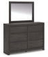 Fraluna Queen Panel Storage Bed with Mirrored Dresser and Nightstand