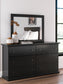 Maribel King Panel Bed with Mirrored Dresser, Chest and Nightstand