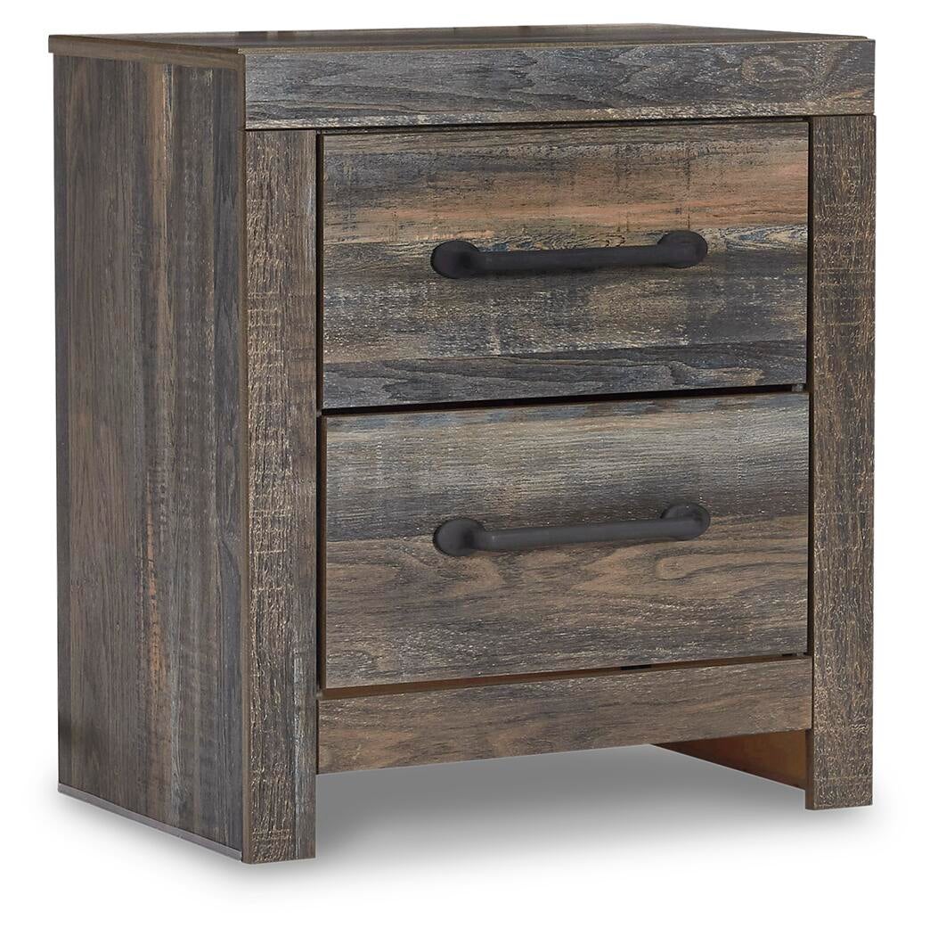 Drystan Queen Panel Headboard Bed with Mirrored Dresser, Chest and Nightstand