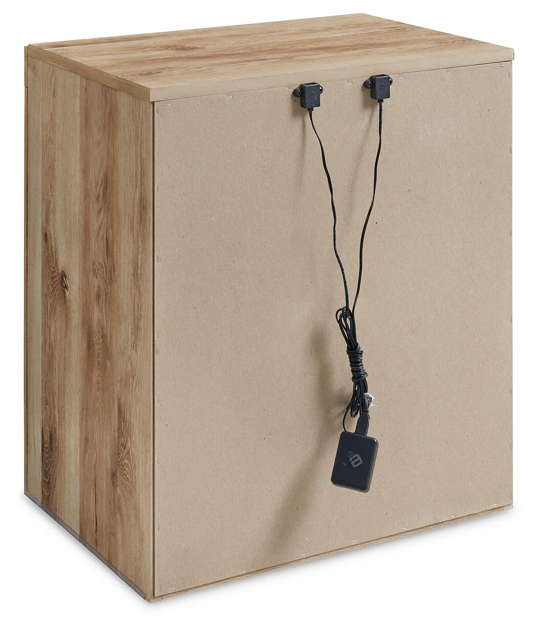 Hyanna King Panel Storage Bed with 2 Under Bed Storage Drawers, Dresser, Mirror, Chest and Nightstand