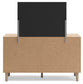 Cielden Full Panel Bed with Mirrored Dresser and Nightstand