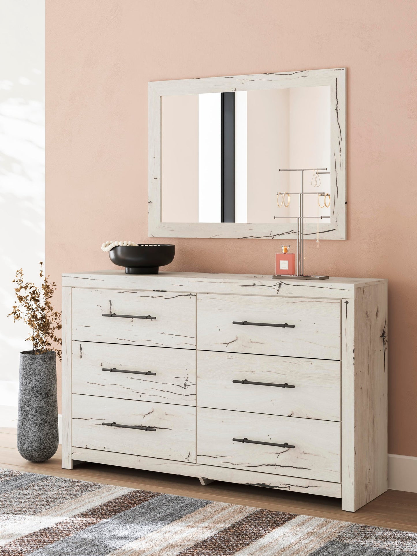 Lawroy Twin Panel Headboard, Dresser, Mirror, Chest and Nightstand