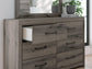 Graystorm Twin Panel Bed, Dresser, Mirror and Nightstand