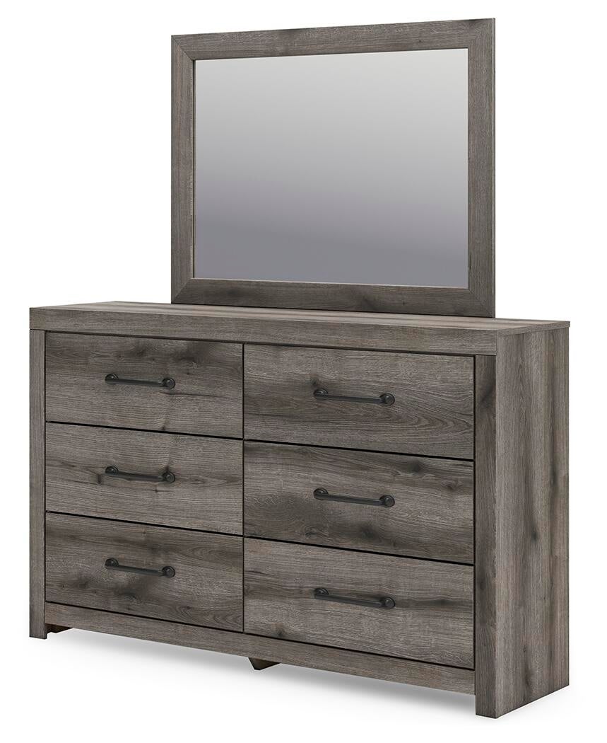 Graystorm Queen Panel Bed, Dresser, Mirror, Chest and Nightstand