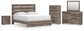 Graystorm King Panel Bed, Dresser, Mirror, Chest and Nightstand