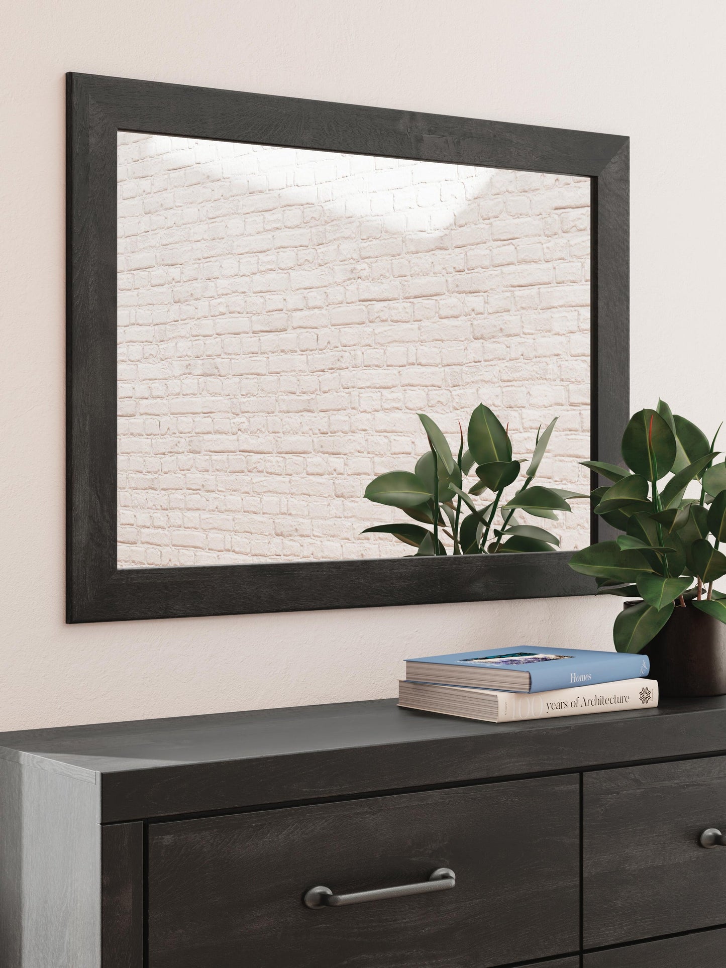 Hollivern Twin Panel Bed with Storage, Dresser and Mirror