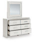 Zuraleus Queen Upholstered Panel Bed, Dresser and Mirror