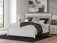 Zuraleus King Upholstered Panel Bed, Dresser, Mirror and Nightstand