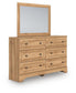 Aleaport Queen Panel Bed with Mirrored Dresser