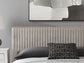 Zuraleus California King Upholstered Bed, Dresser, Mirror and Nightstand