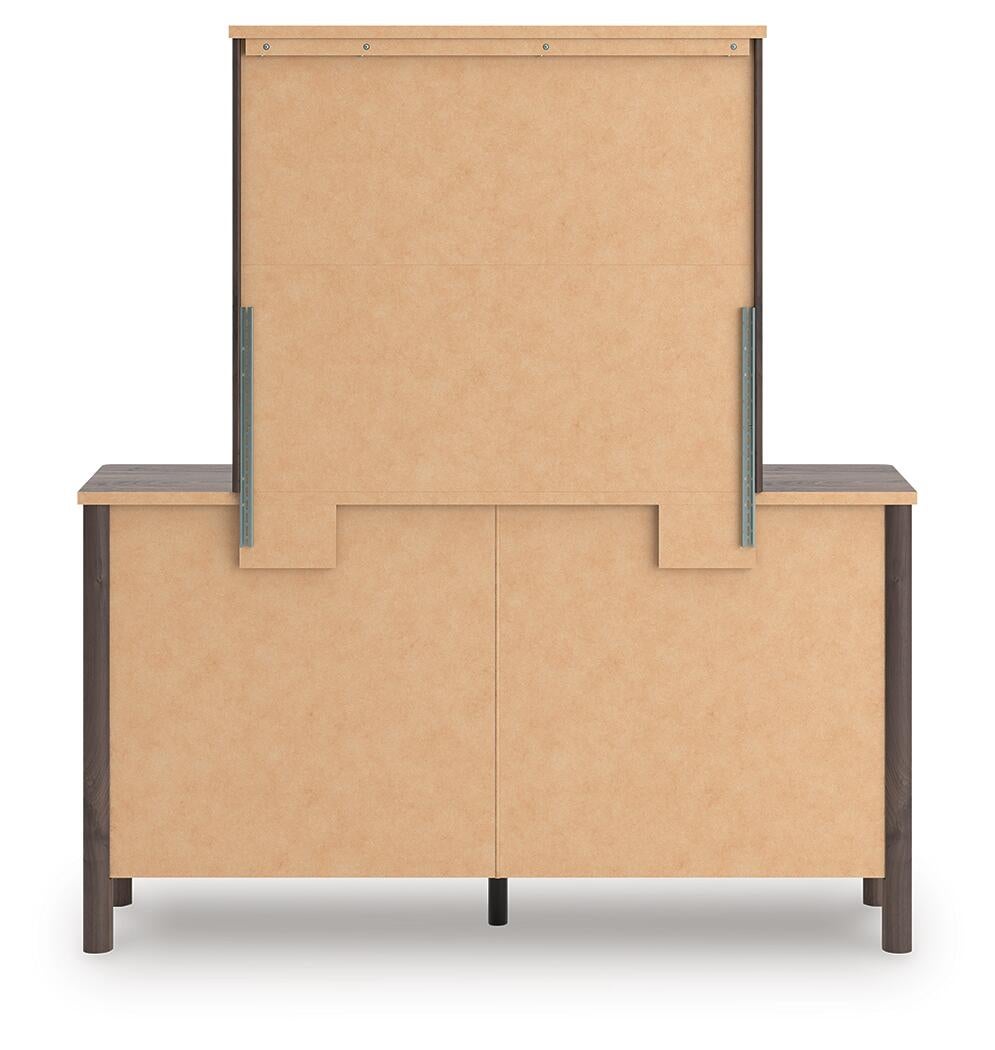 Pamytta Twin Upholstered Panel Bed, Dresser, Mirror and Nightstand