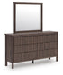 Pamytta King Panel Platform Bed, Dresser and Mirror