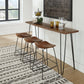 Wilinruck Counter Height Dining Table and 3 Barstools