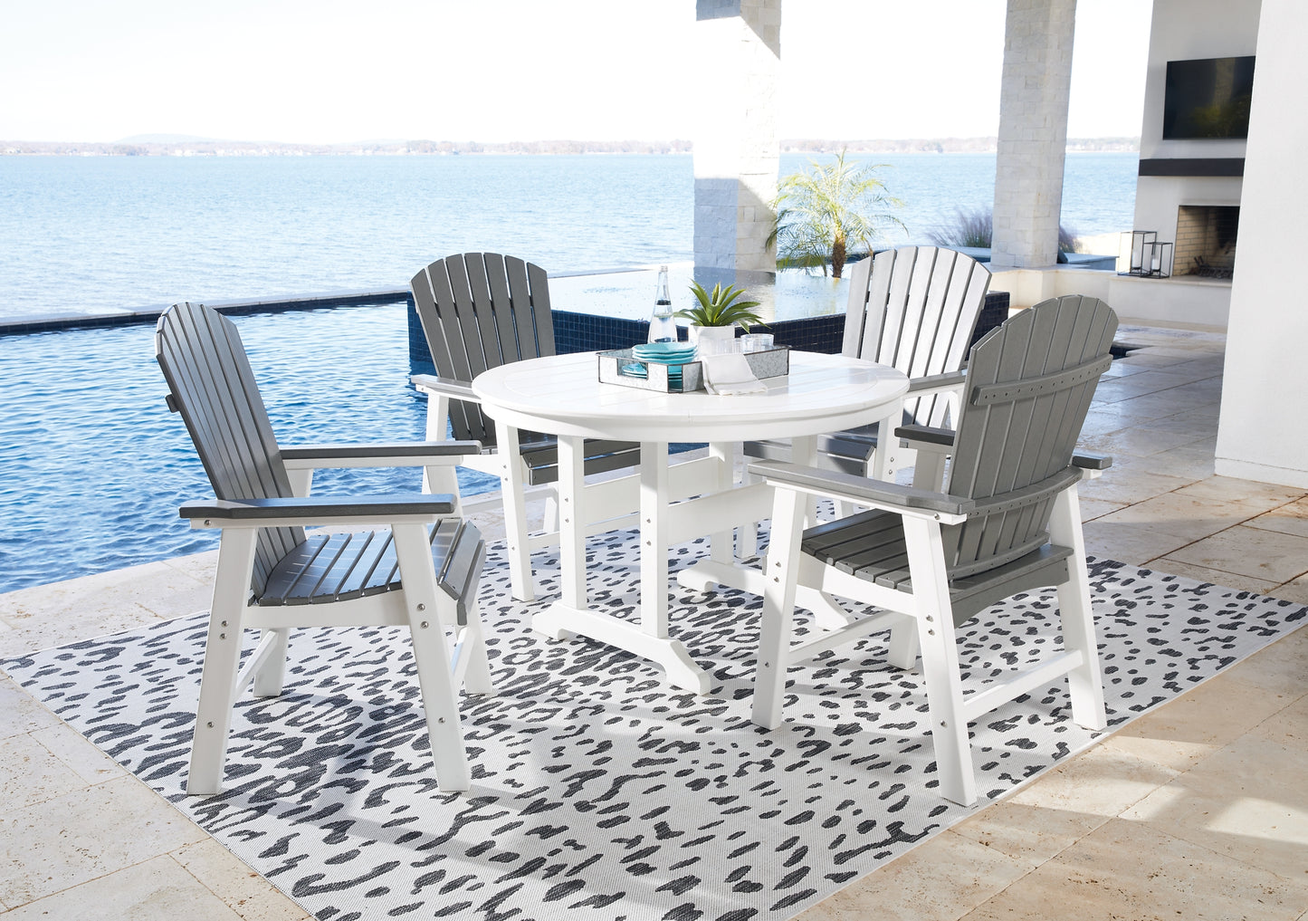 Transville Outdoor Dining Table and 4 Chairs
